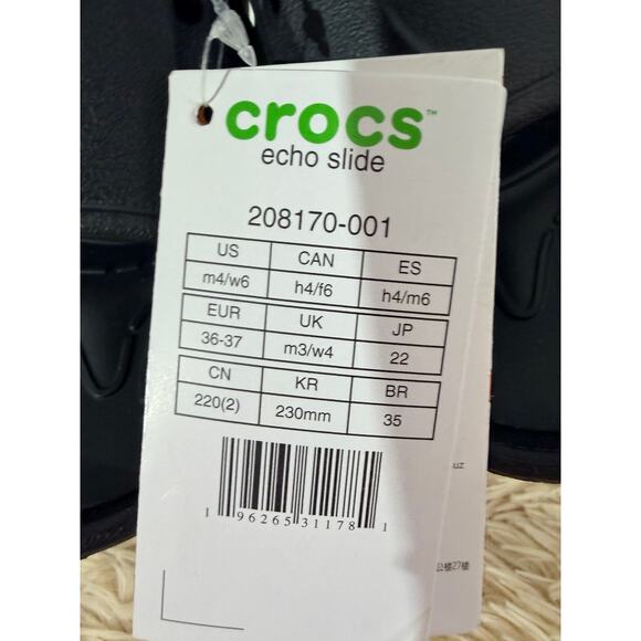 Crocs Echo Slide Dark Gray Chunky Foam Sandals Unisex NWT - Picture 5 of 6